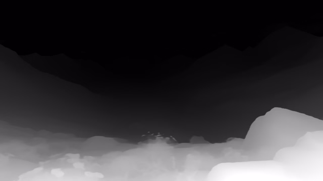 Depth Anything V2 Small depth map of Alpine valley