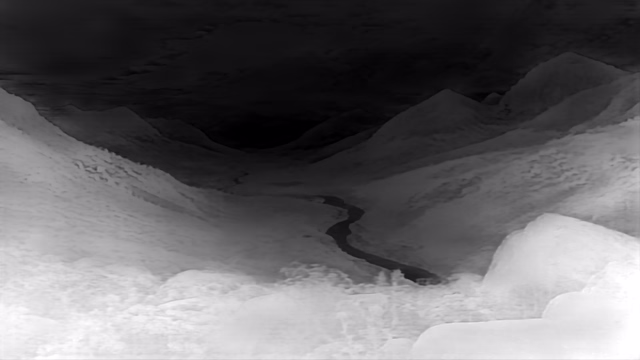 Depth Anything V2 Metric Outdoor Small depth map of Alpine valley