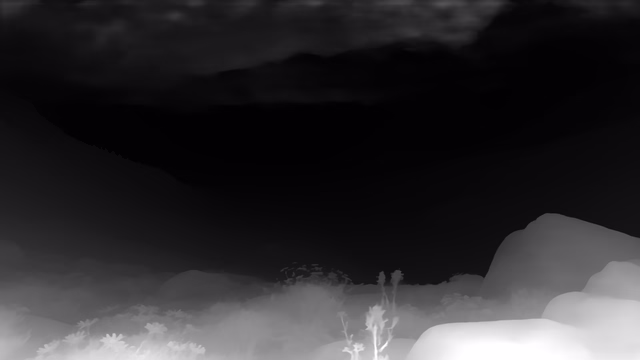 Depth Anything 3 Large 1.1 depth map of Alpine valley