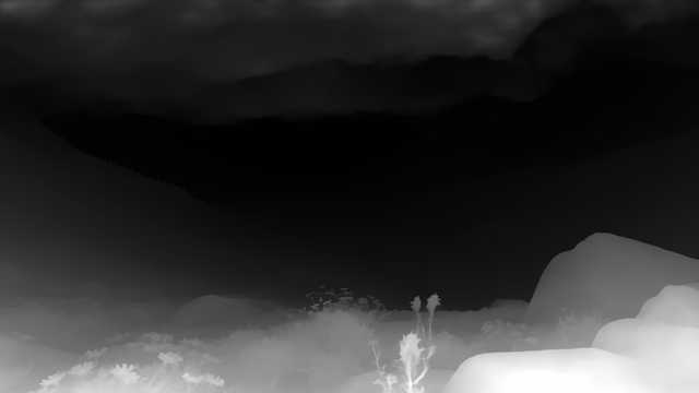 Depth Anything 3 Large depth map of Alpine valley