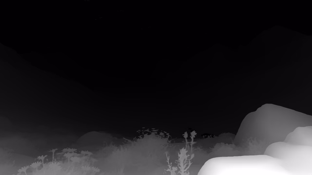 Depth Anything 3 Metric Large depth map of Alpine valley