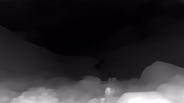 Depth Anything 3 Small depth map of Alpine valley