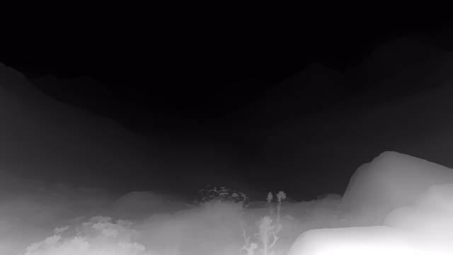 Distill Any Depth Small depth map of Alpine valley