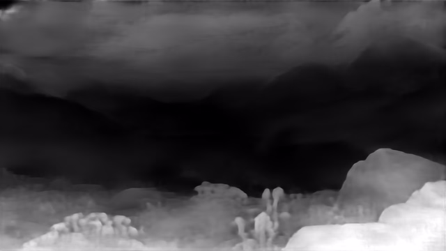 DPT DINOv2-Base KITTI depth map of Alpine valley