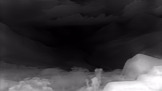 DPT DINOv2-Base NYU depth map of Alpine valley