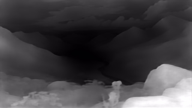 DPT DINOv2-Giant NYU depth map of Alpine valley