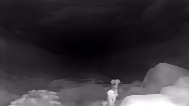 DPT DINOv2-Large NYU depth map of Alpine valley