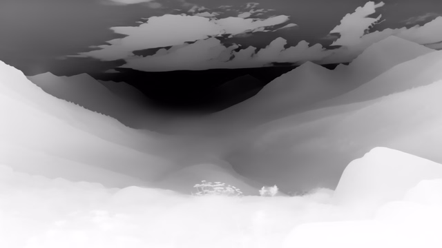 Lotus-D v1.1 depth map of Alpine valley