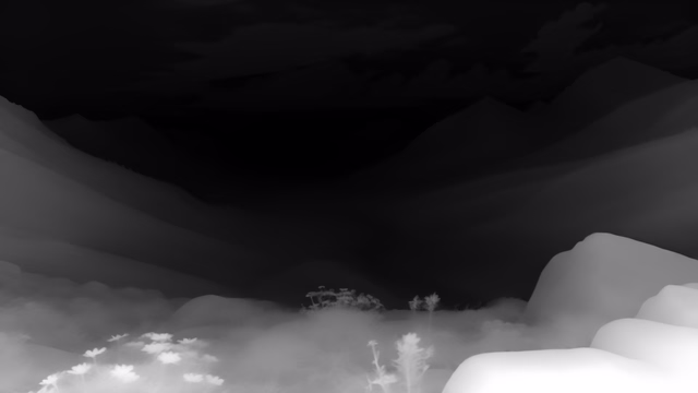 Lotus-D v2.0 Disparity depth map of Alpine valley