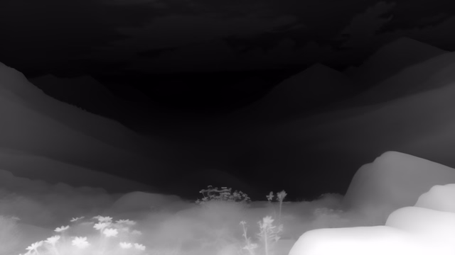 Lotus-G v2.0 Disparity depth map of Alpine valley