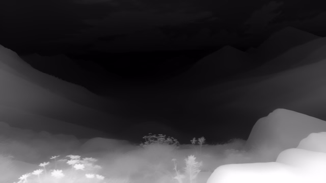 Lotus-G v2.1 Disparity depth map of Alpine valley