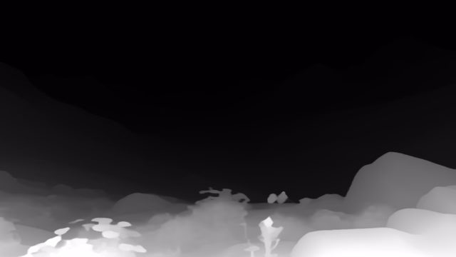 MoGe ViT-L depth map of Alpine valley