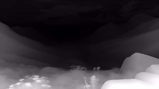 Lotus-D depth map of Alpine valley
