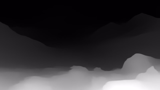 MiDaS DPT-Hybrid depth map of Alpine valley