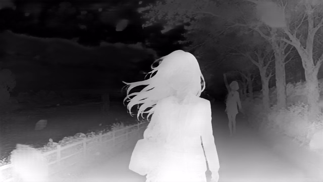 Depth Anything V2 Metric Outdoor Base depth map of Anime, cherry blossoms