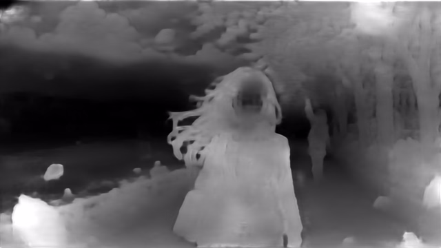 DPT DINOv2-Base KITTI depth map of Anime, cherry blossoms