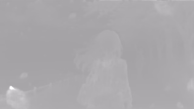 DPT DINOv2-Giant KITTI depth map of Anime, cherry blossoms