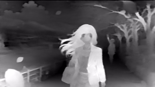 GLPN NYU depth map of Anime, cherry blossoms