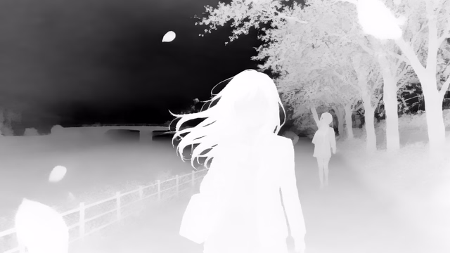 Marigold Depth LCM v1.0 depth map of Anime, cherry blossoms