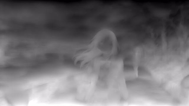 MiDaS 3.1 DPT BEiT-Large 384 depth map of Anime, cherry blossoms