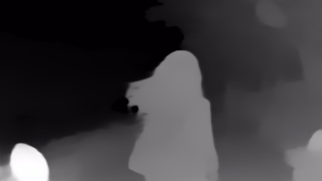MiDaS DPT-Swin2-Tiny depth map of Anime, cherry blossoms