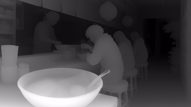 Distill Any Depth Base depth map of Anime, ramen bar
