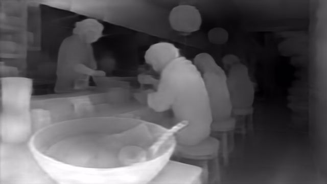 DPT DINOv2-Base NYU depth map of Anime, ramen bar