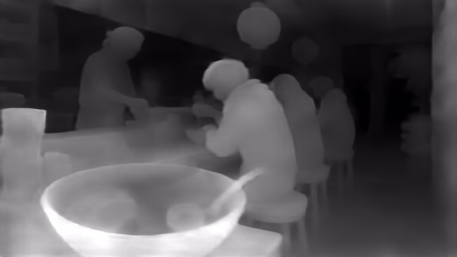 DPT DINOv2-Giant NYU depth map of Anime, ramen bar