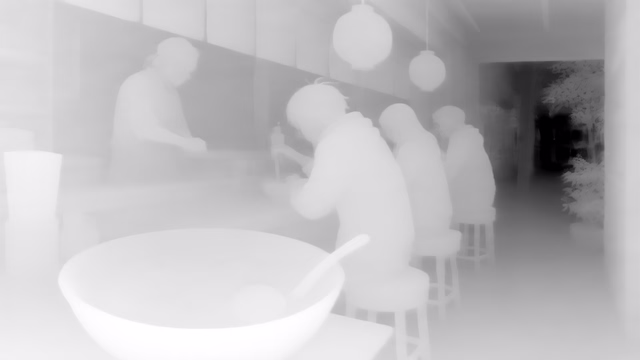 Marigold Depth v1.0 depth map of Anime, ramen bar