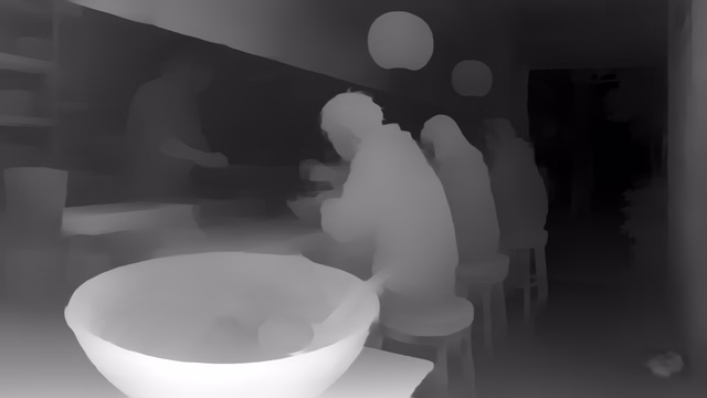 MiDaS 3.0 DPT-Large 384 depth map of Anime, ramen bar