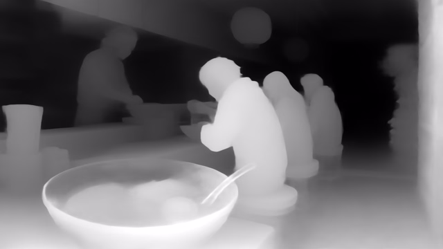 VGGT 1B depth map of Anime, ramen bar