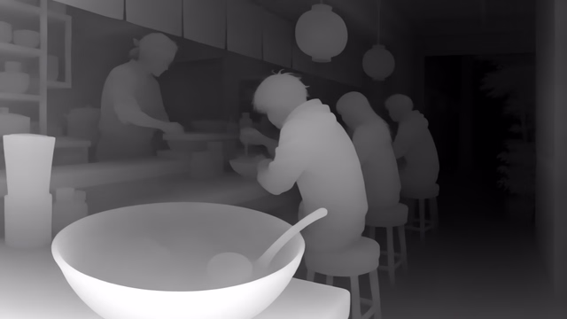 Lotus-D depth map of Anime, ramen bar