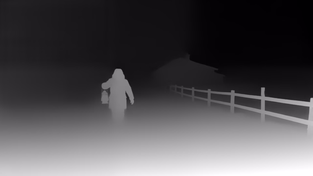 Depth Pro depth map of Blizzard whiteout
