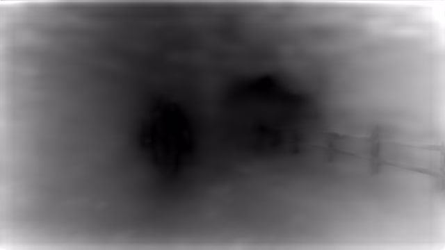 ZoeDepth NYU+KITTI depth map of Blizzard whiteout
