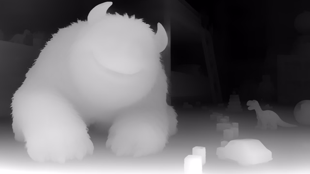 Video Depth Anything Small depth map of CG animation, bedroom