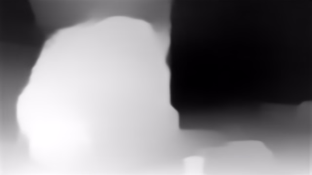 MiDaS v2.1 Small depth map of CG animation, bedroom