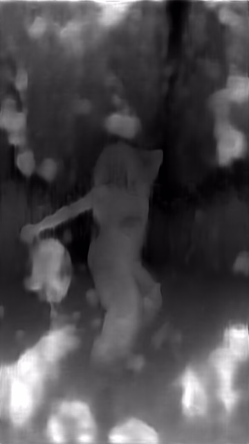 DPT DINOv2-Large KITTI depth map of Dancer in confetti