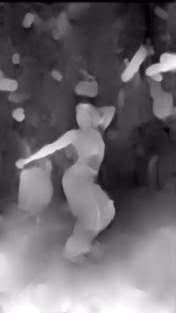 GLPN NYU depth map of Dancer in confetti