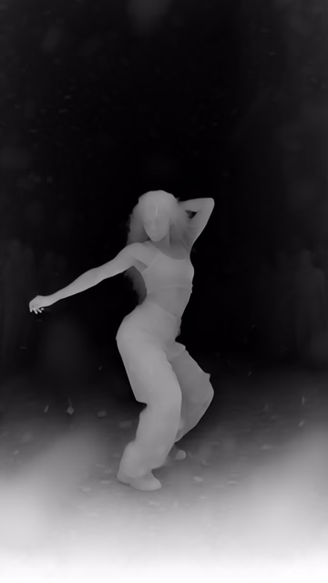 Iris depth map of Dancer in confetti