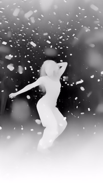 Lotus-G v1.0 depth map of Dancer in confetti