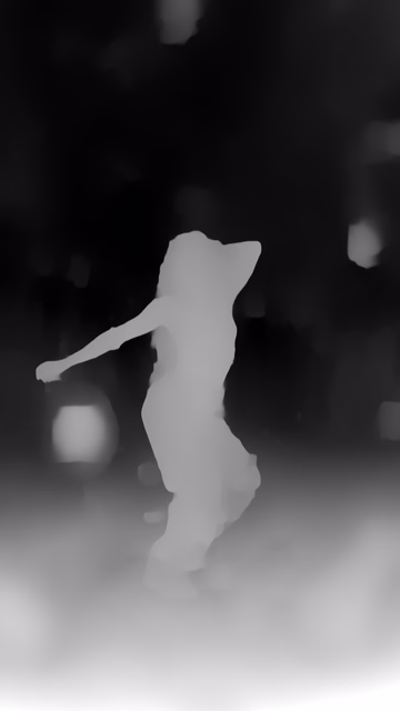 MiDaS 3.0 DPT-Large 384 depth map of Dancer in confetti