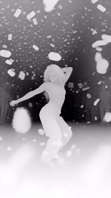 Stable Diffusion E2E-FT Depth depth map of Dancer in confetti