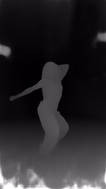 VGGT 1B depth map of Dancer in confetti