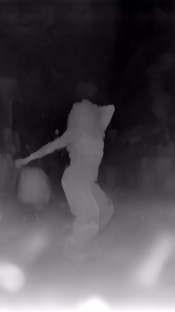 ZoeDepth KITTI depth map of Dancer in confetti