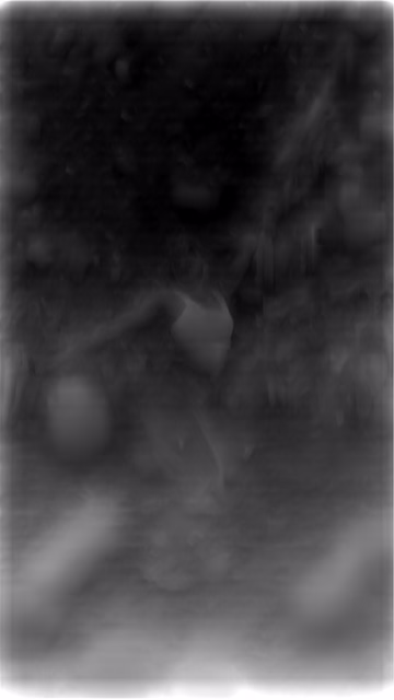 ZoeDepth NYU+KITTI depth map of Dancer in confetti