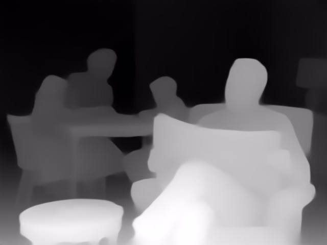 Depth Anything V1 Small depth map of 1950s sitcom