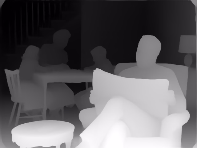 Depth Anything V2 Small depth map of 1950s sitcom