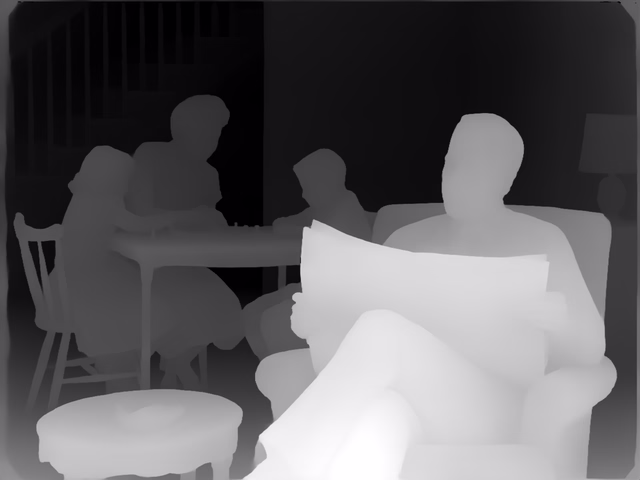 Depth Anything 3 Metric Large depth map of 1950s sitcom