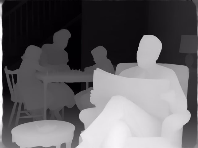 Depth Anything 3 Nested Giant-Large 1.1 depth map of 1950s sitcom