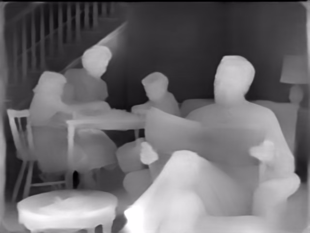 GLPN NYU depth map of 1950s sitcom